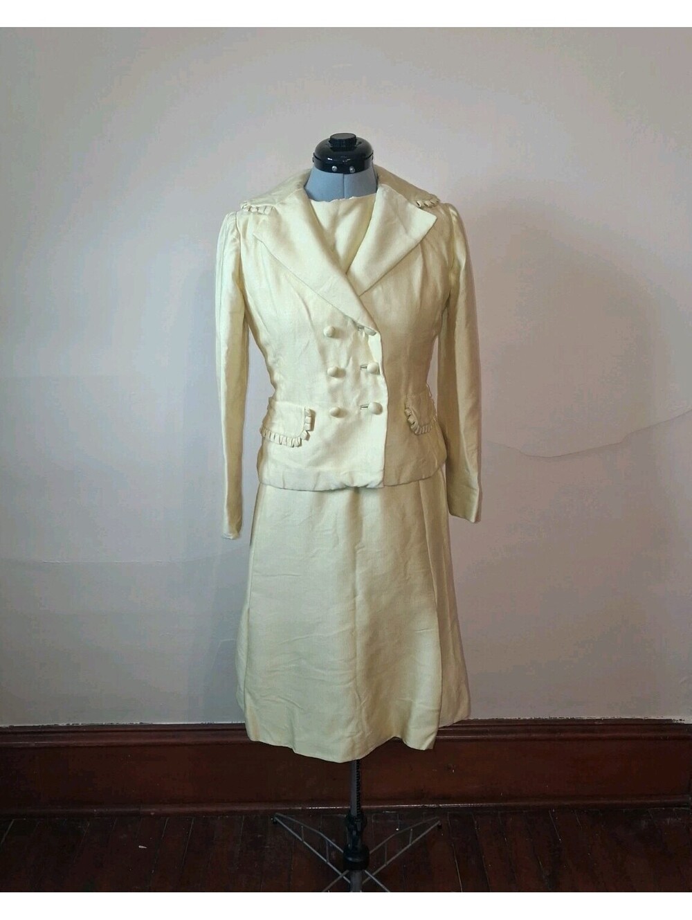 1960s Jackie Kennedy Dress And Jacket Size M Dress Suit Yellow Harry Allenfall